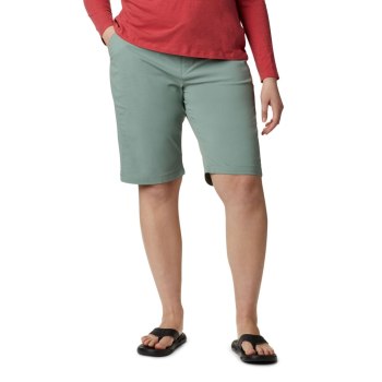 Columbia Anytime Outdoor Long Plus Size, Pantalones Cortos Verdes Claro Para Mujer | 572831-TVZ